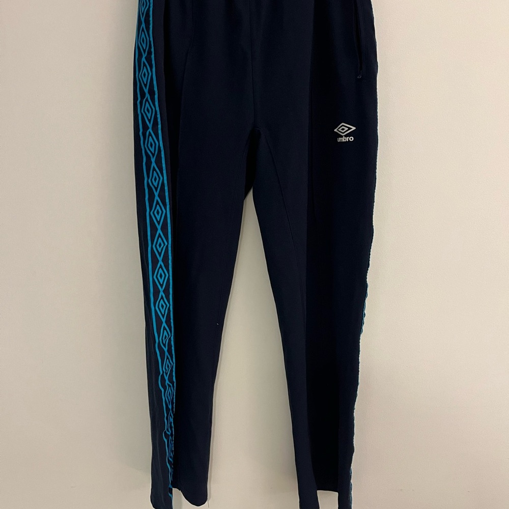 Umbro Navy Pants with Teal Pattern
